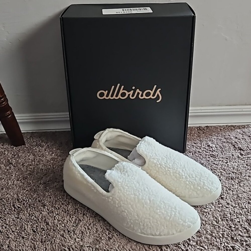allbirds Merino Wool Lounger Fluff Slip-on Shoes Size 11 Men's Natural White New